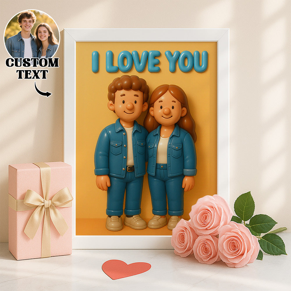 Unique Cartoon-Style Photo Frame – For Valentine, Pet Lover, Family