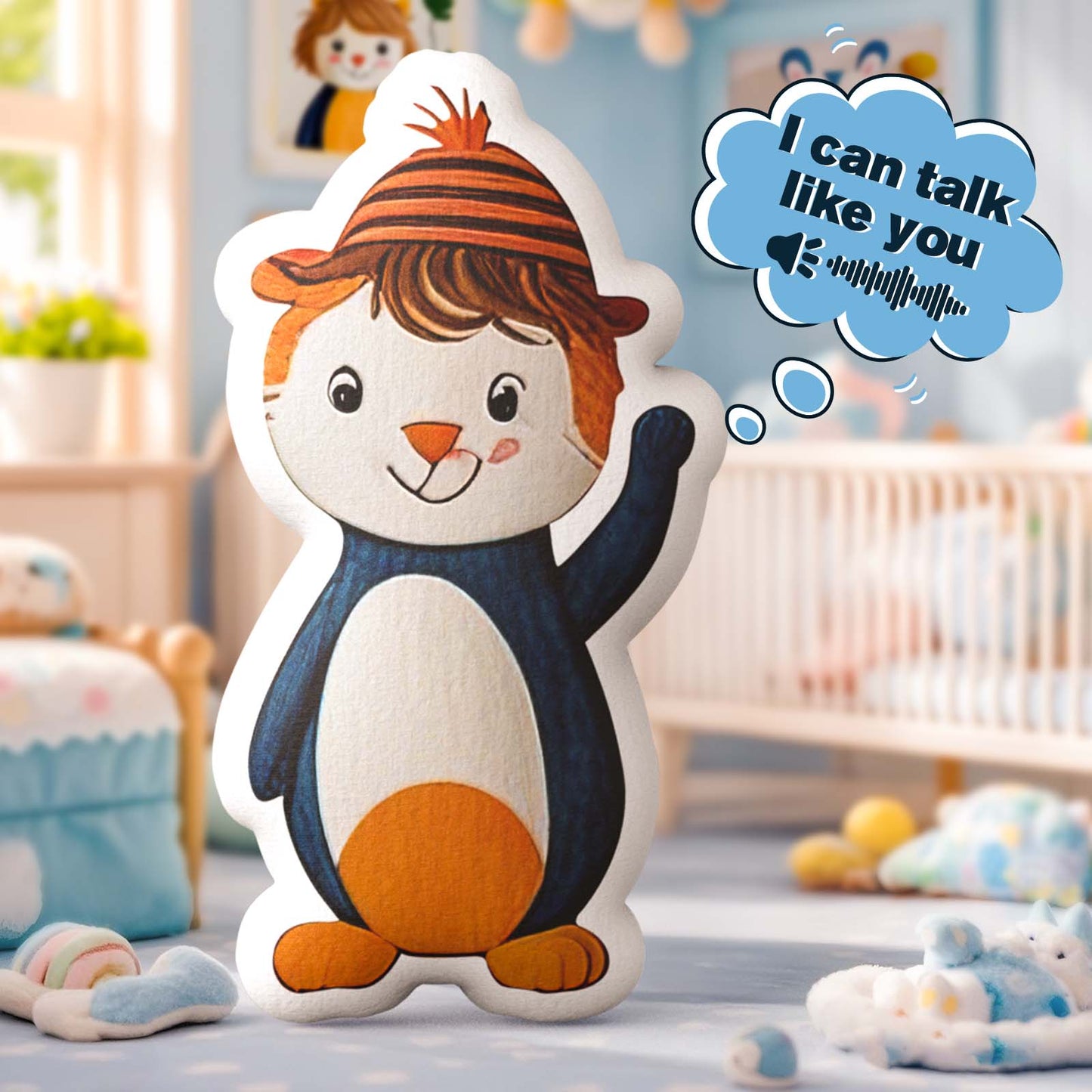 Custom Kids’ Drawing Shaped Cushion With Sound