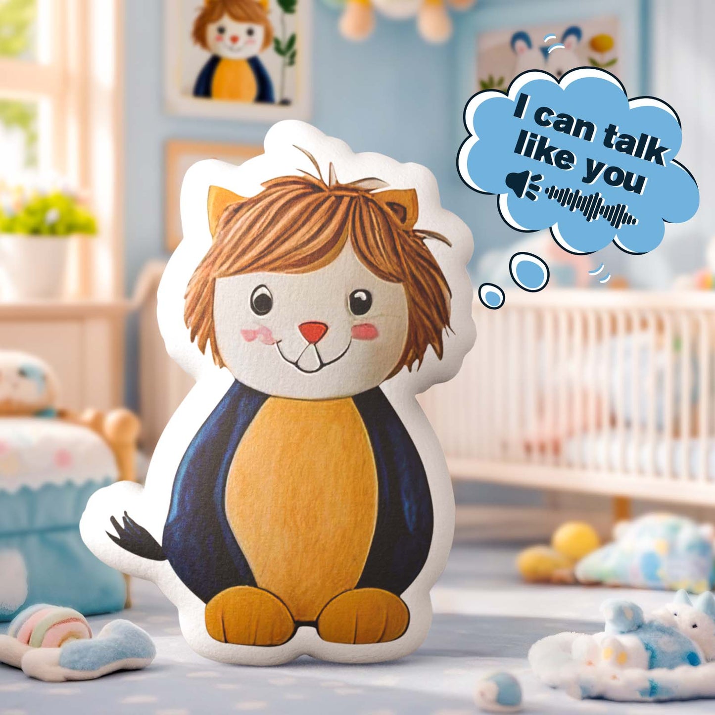 Custom Kids’ Drawing Shaped Cushion With Sound