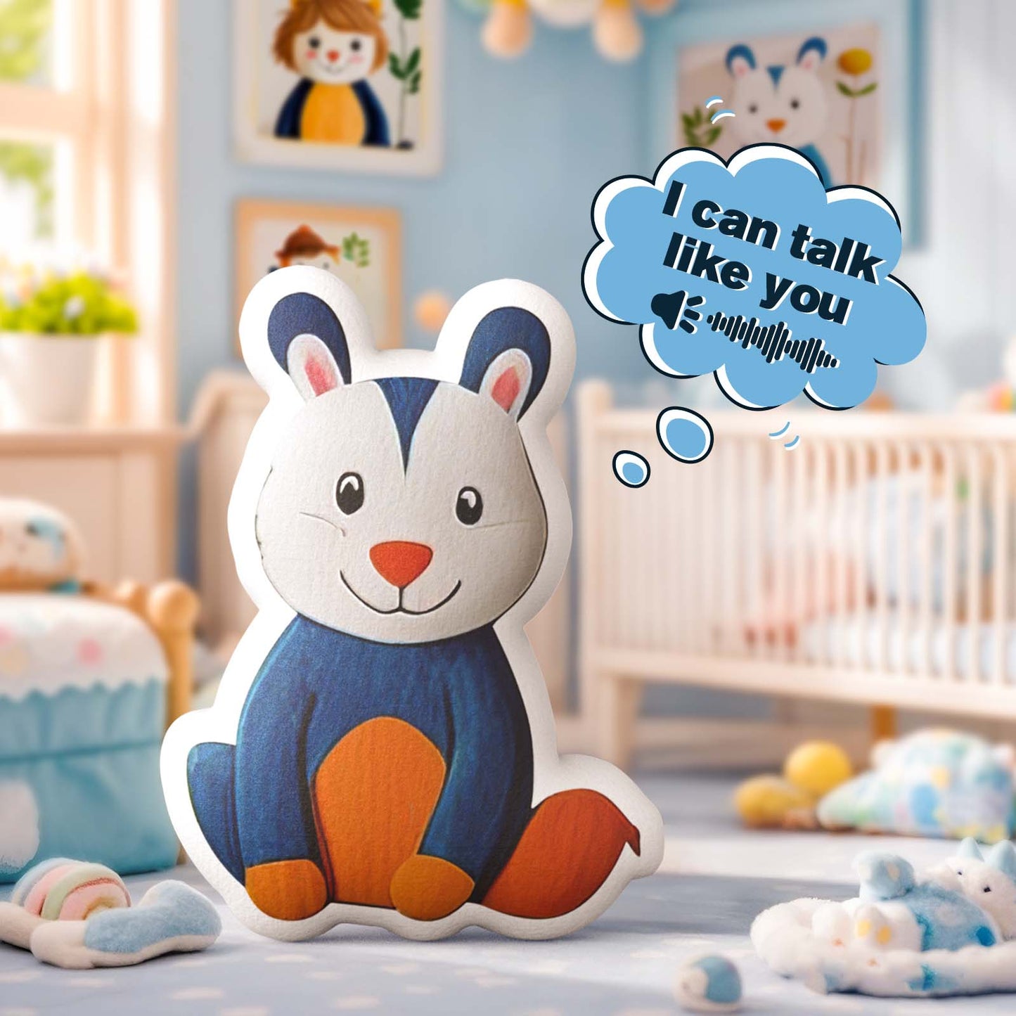 Custom Kids’ Drawing Shaped Cushion With Sound