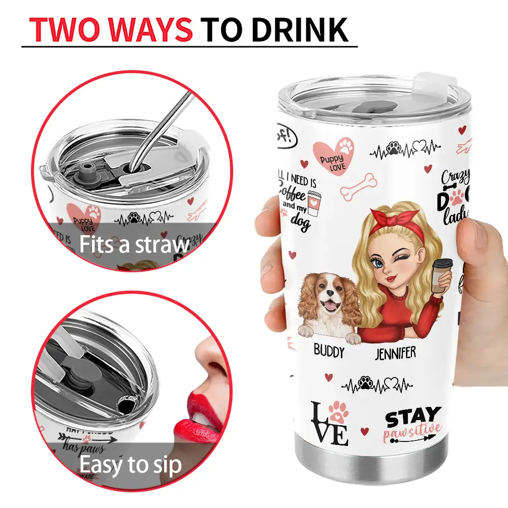Best Dog Mom Personalized Tumbler - furevermama