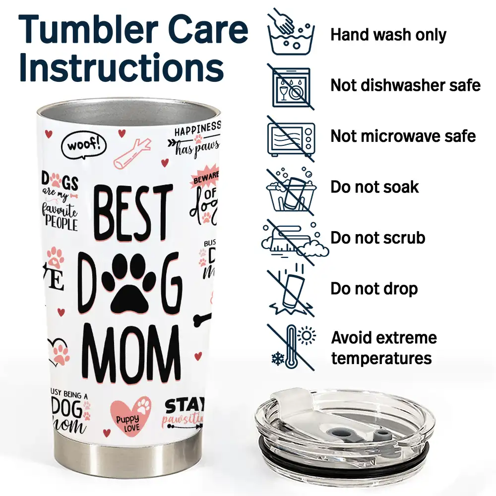 Best Dog Mom Personalized Tumbler - furevermama