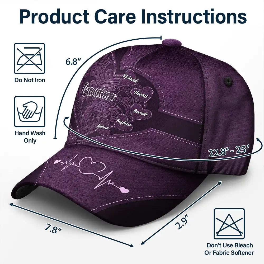 Grandma's Little Sweethearts - Personalized Classic Cap For Grandma Mama Or Custom Name
