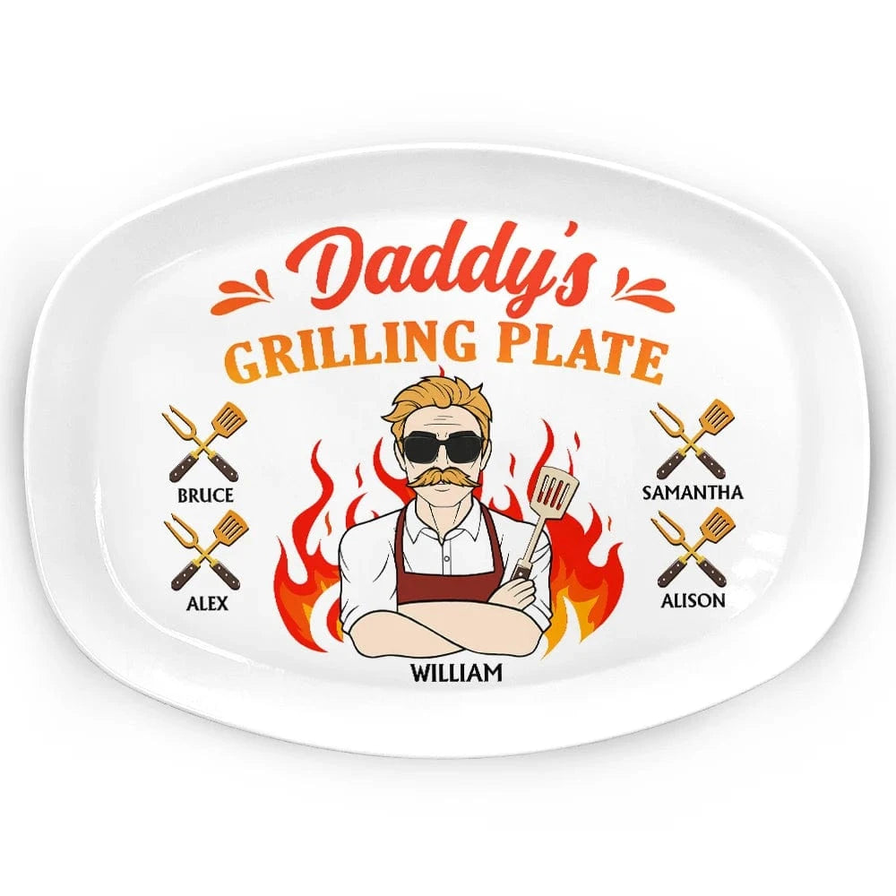 Personalized Daddy Grilling Plate