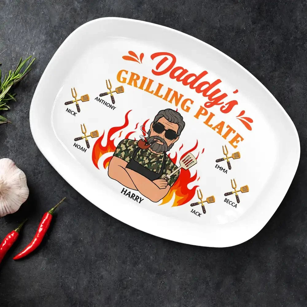Personalized Daddy Grilling Plate