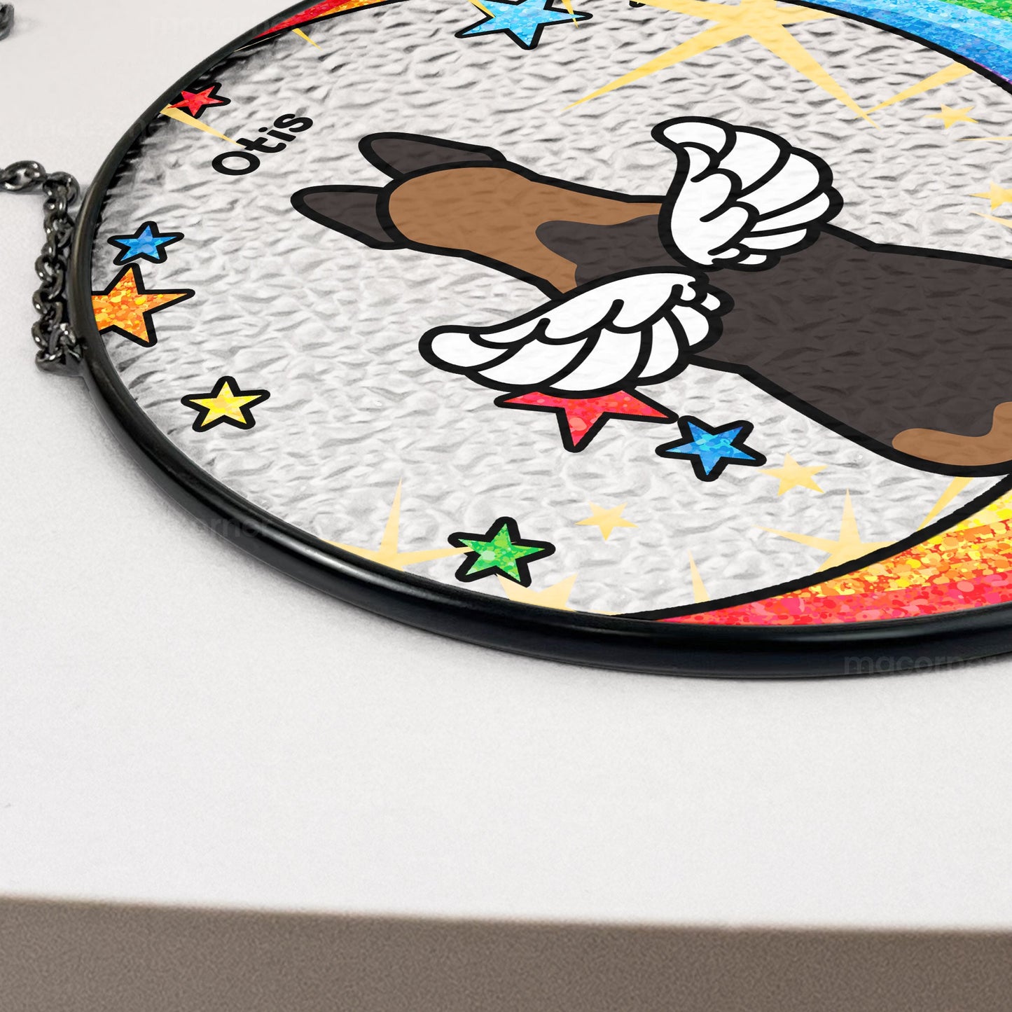 Personalized Stained Glass Suncatcher - Pet Loss Gift For Dog Owner - furevermama