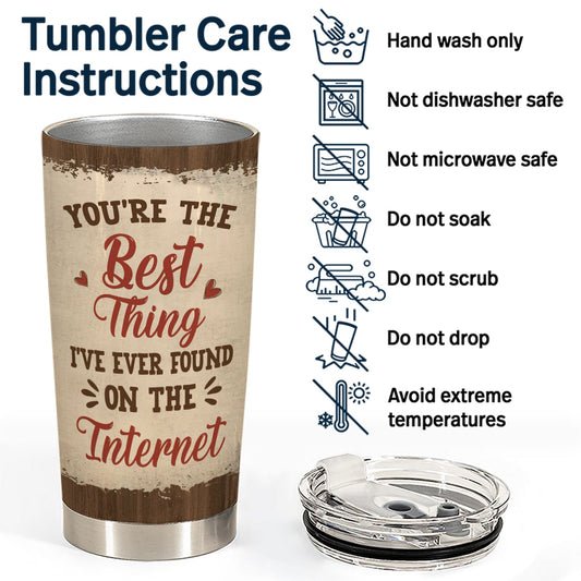 Best Thing Found On The Internet - Personalized 20oz Tumbler - Gift For Couples - furevermama