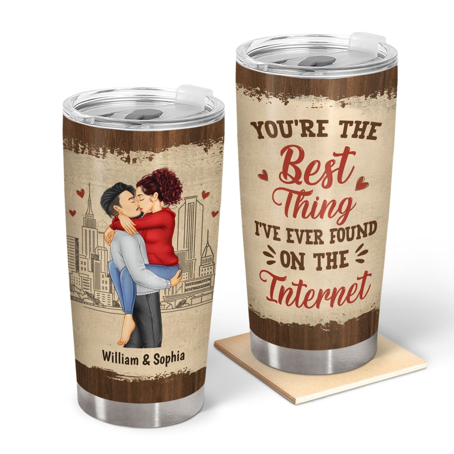 Kissing Couple Best Thing On The Internet - Gift For Couples - Personalized Tumbler - furevermama