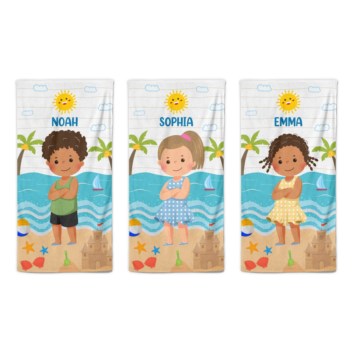 Personalized Kids Beach Towel