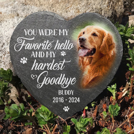 Pet Memorial - Pet Loss Keepsake - Custom Photo Pet Memorial Stone - furevermama