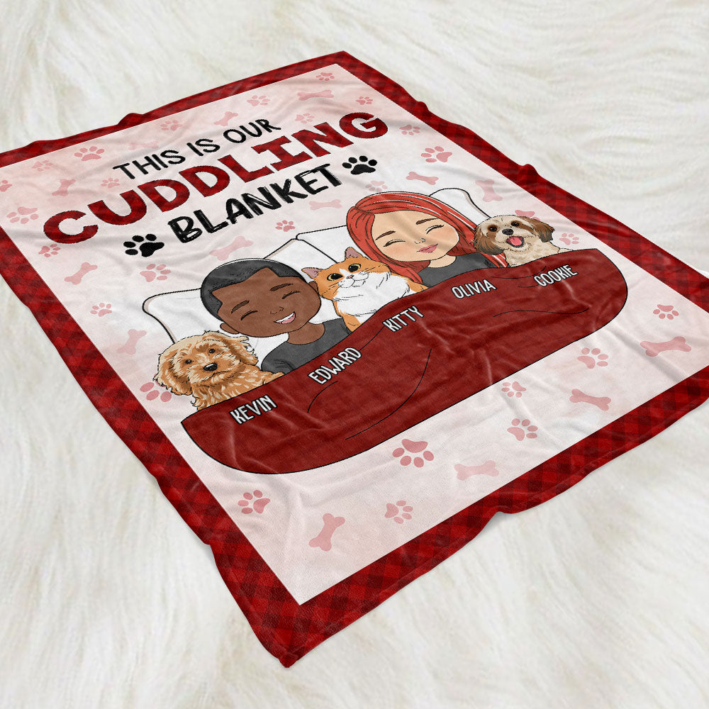 Couple Cuddling Blanket - Personalized Custom Fleece Blanket - furevermama