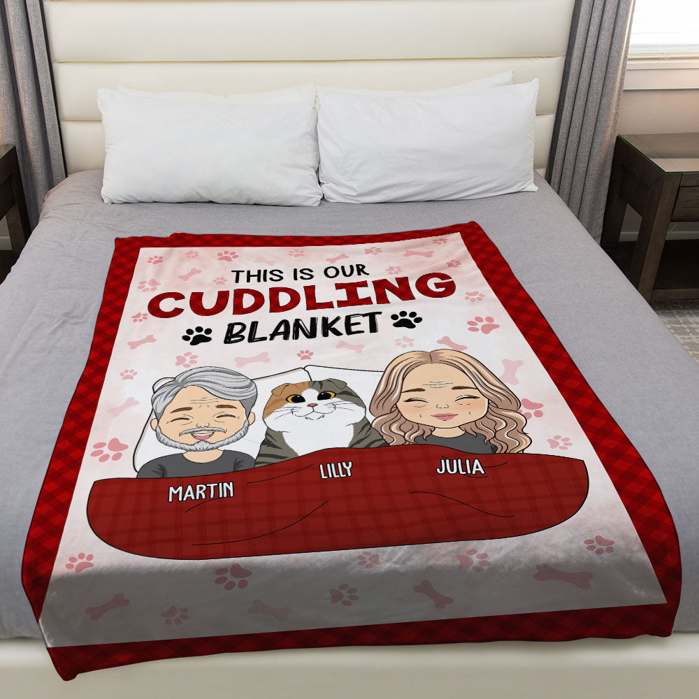 Couple Cuddling Blanket - Personalized Custom Fleece Blanket - furevermama