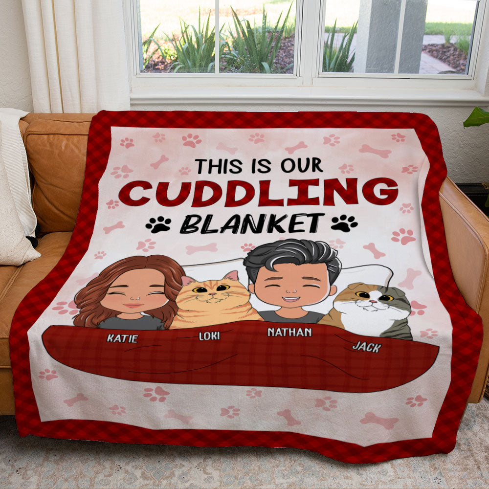Couple Cuddling Blanket - Personalized Custom Fleece Blanket - furevermama