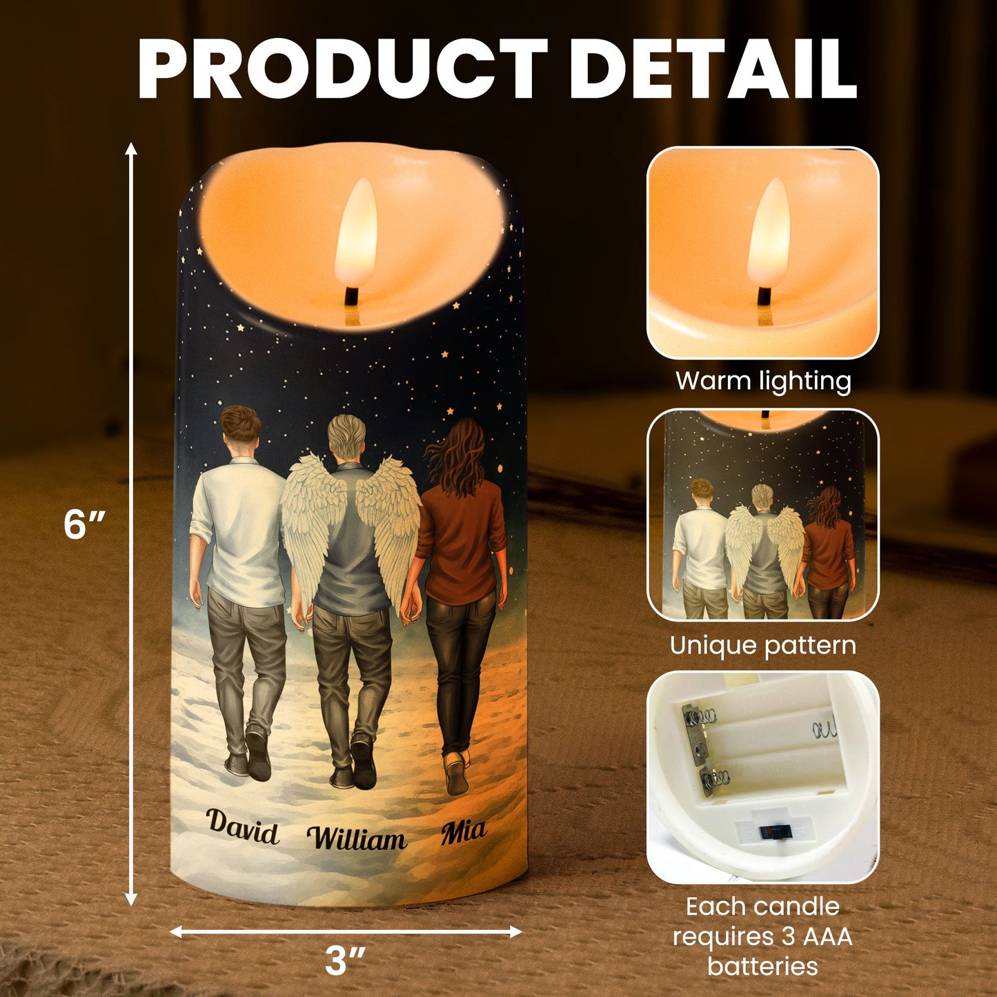 Personalized LED Memorial Candle