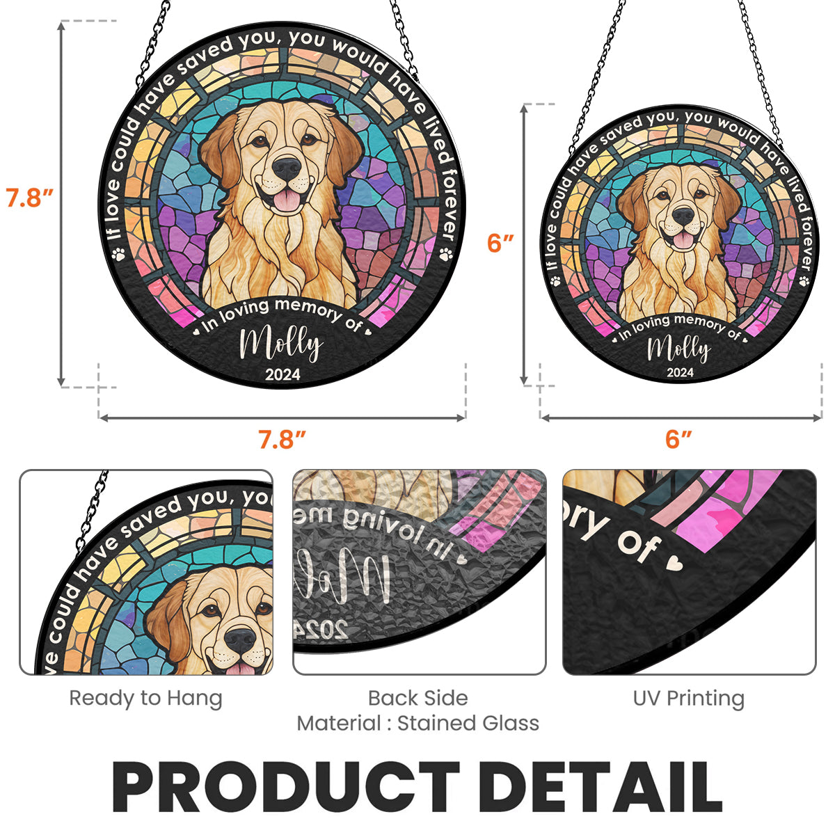 Custom Photo Life Is Better With Dog - Personalized Custom Window Hanging Suncatcher - furevermama