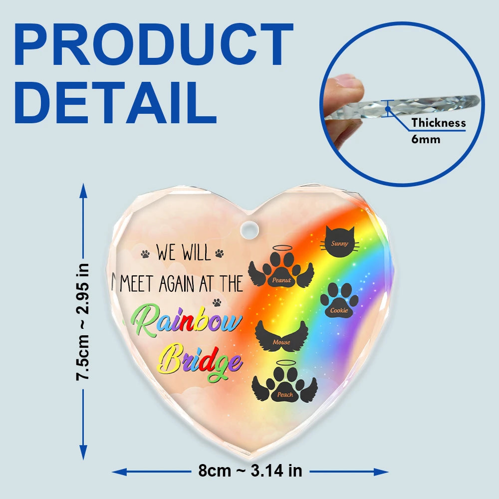 Customized Memorial Pet Heart Shaped Glass Ornament - furevermama