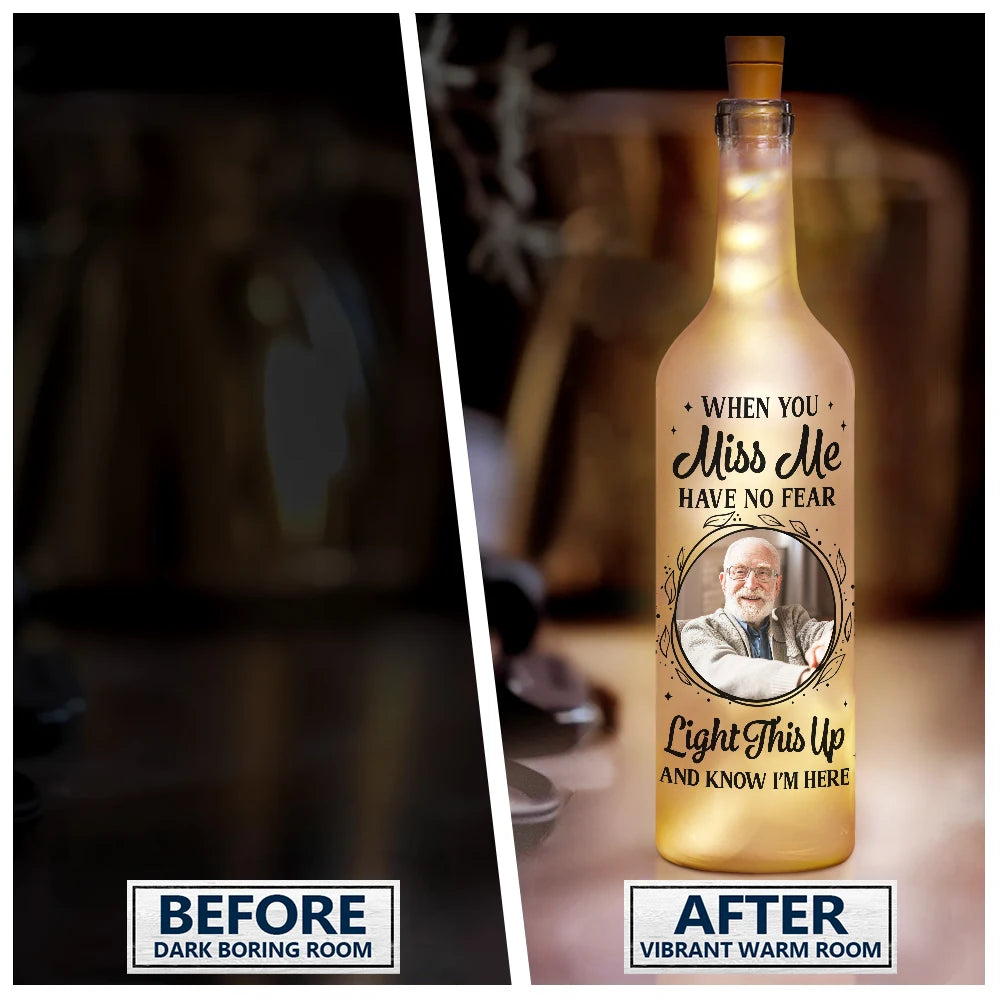 A Star In The Heavens - Personalized Photo Bottle Light - furevermama