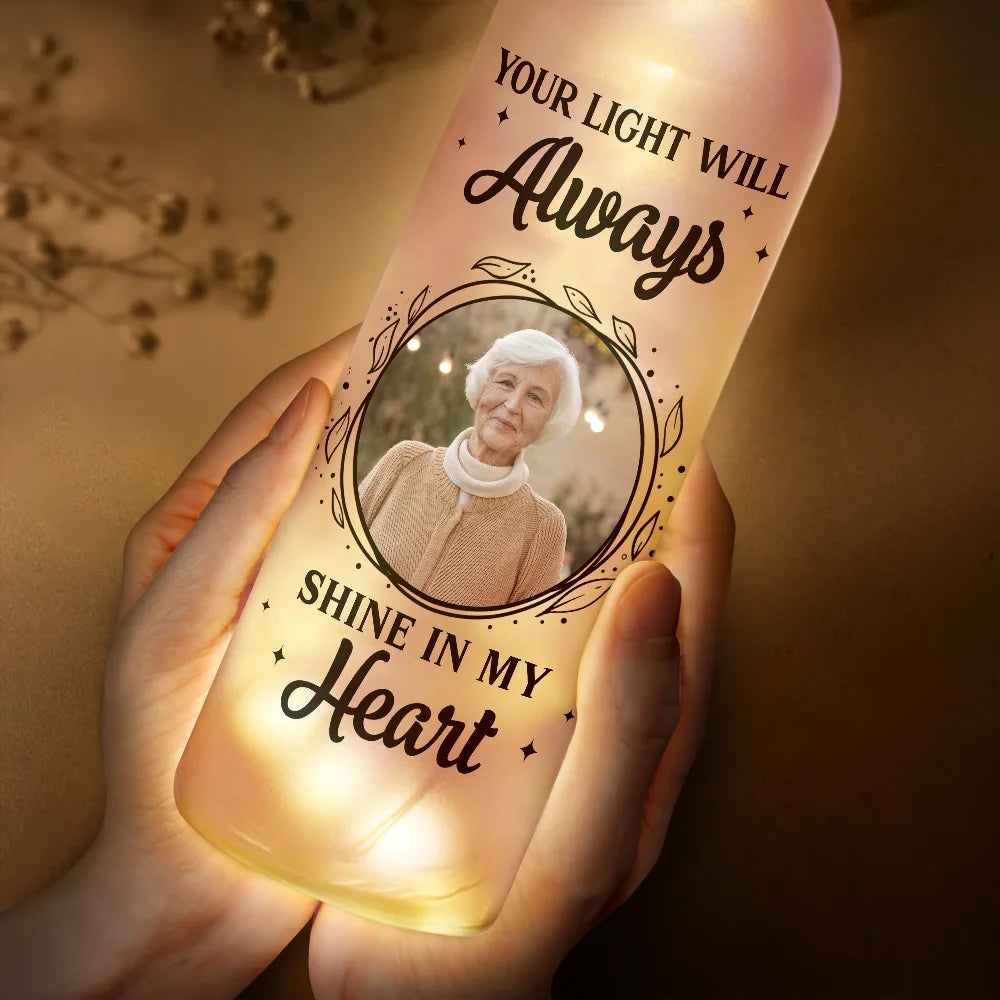 A Star In The Heavens - Personalized Photo Bottle Light - furevermama