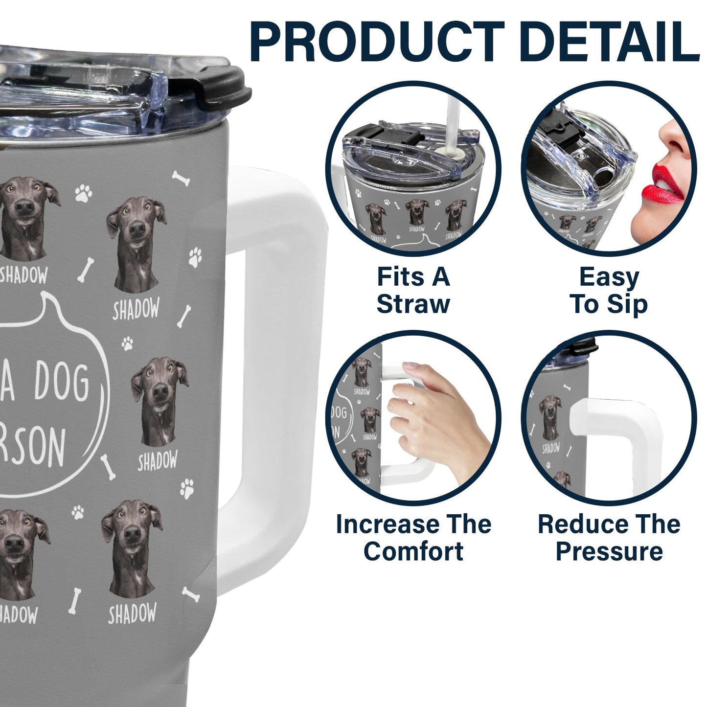 I'm A Dog Person Personalized Photo 40oz Tumbler - Gift For Dog Lovers - furevermama