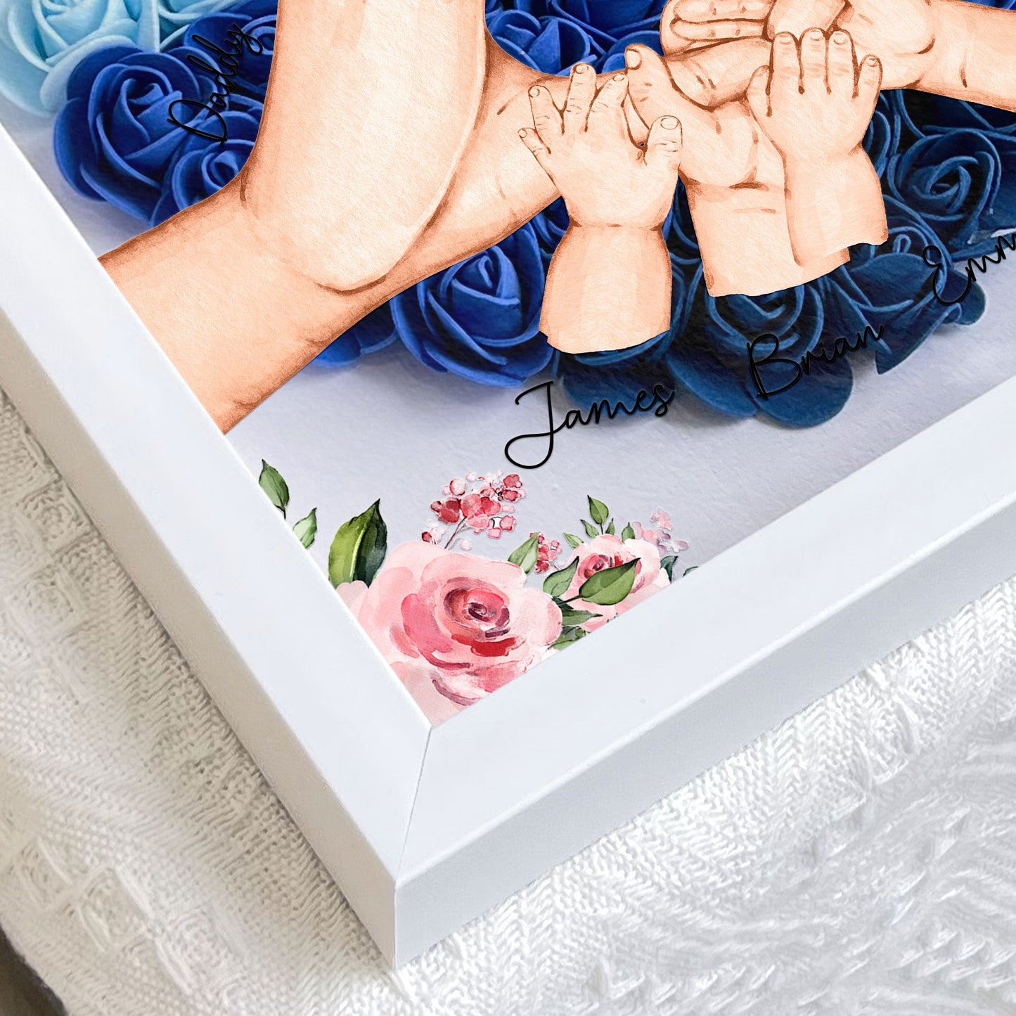 Personalized Flower Shadow Box For Family - furevermama