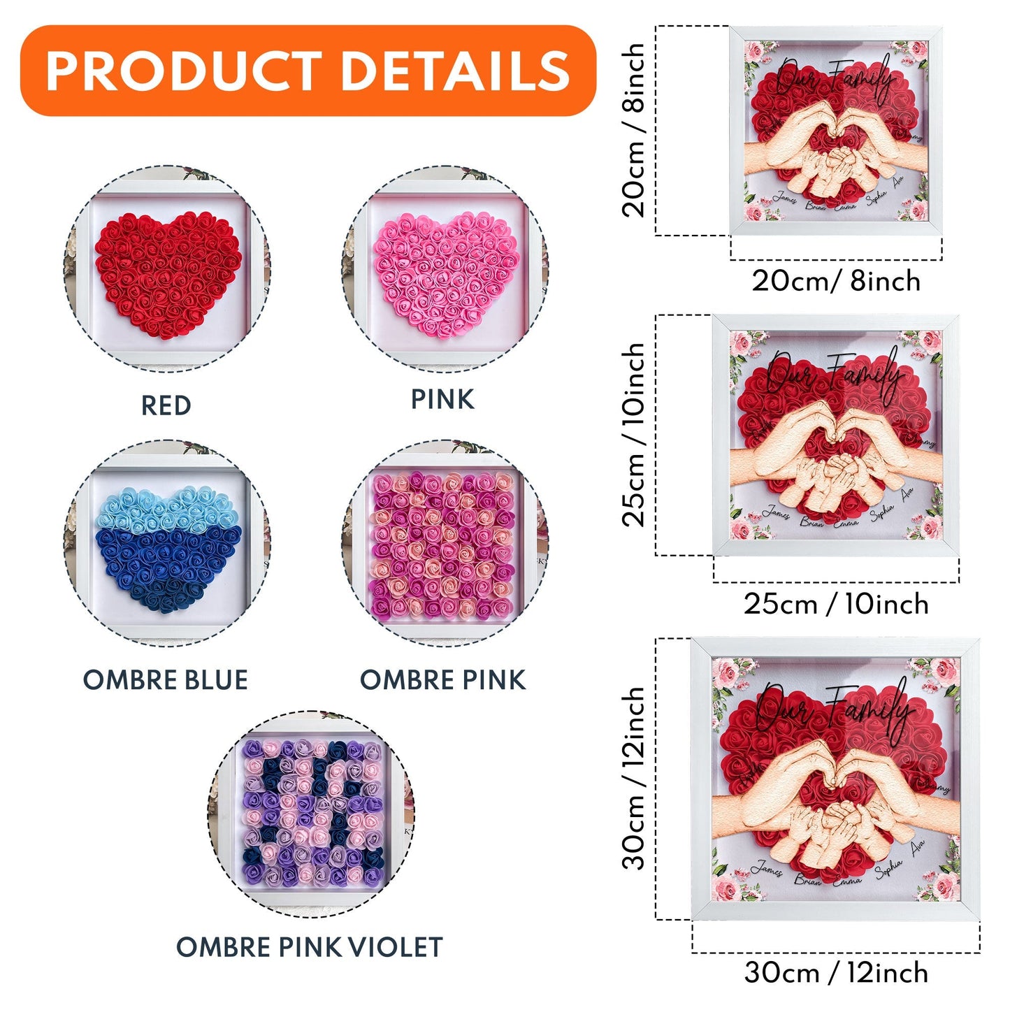 Personalized Flower Shadow Box For Family - furevermama