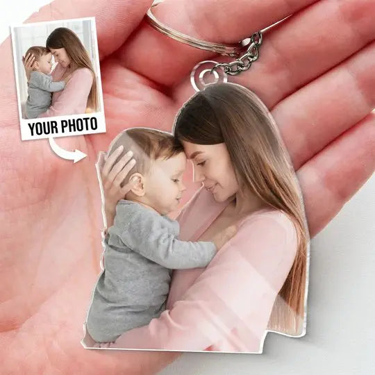 Personalized Photo Acrylic Keychain - Gift To Pet Lovers, Family and Friends