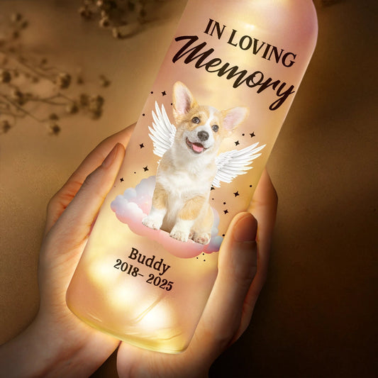 Your Light Will Always Shine In My Heart - Personalized Pet Photo Bottle Light - furevermama