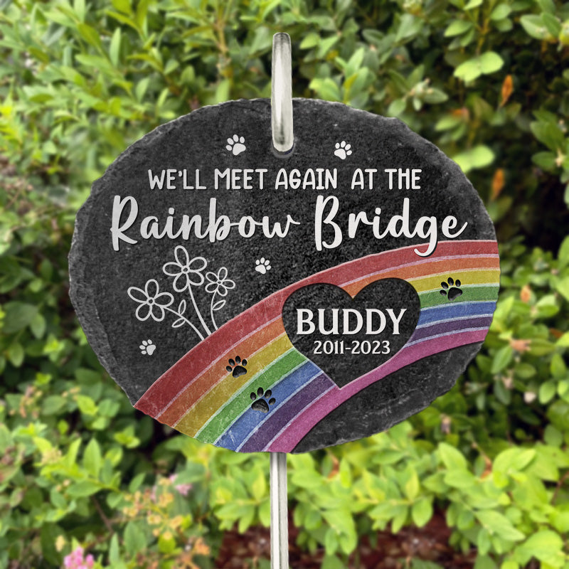 Pet Memorial - Personalized Memorial Garden Slate & Hook - Sympathy Gift For Pet Owners - furevermama
