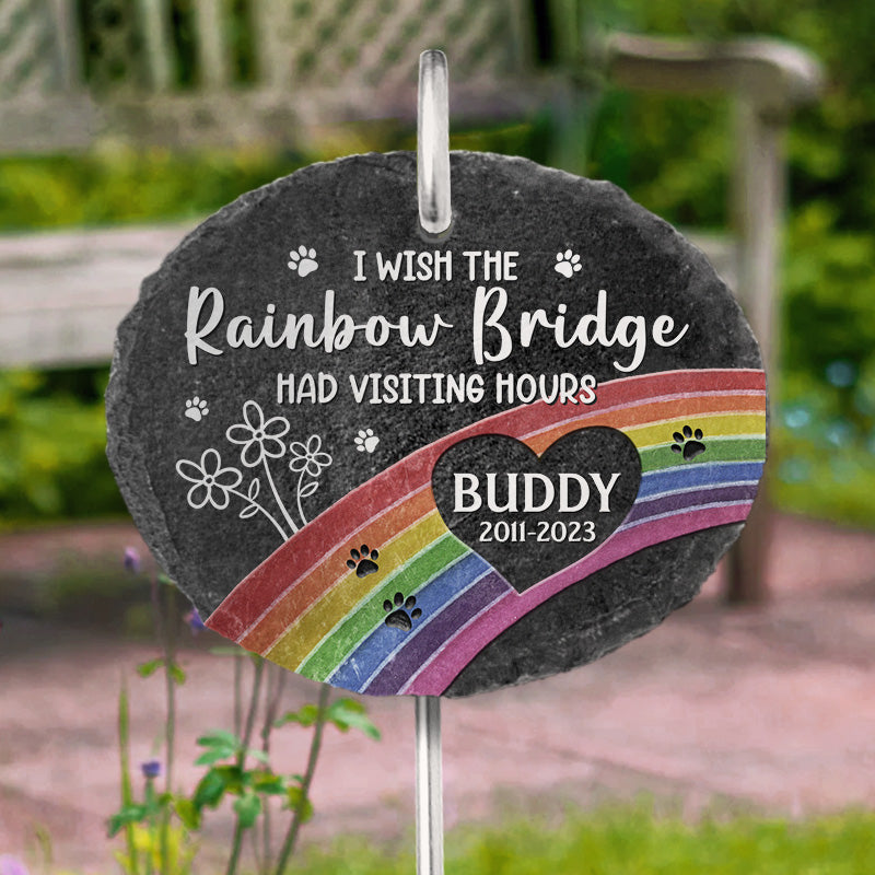 Pet Memorial - Personalized Memorial Garden Slate & Hook - Sympathy Gift For Pet Owners - furevermama