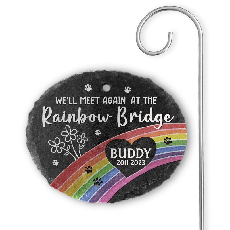 Pet Memorial - Personalized Memorial Garden Slate & Hook - Sympathy Gift For Pet Owners - furevermama