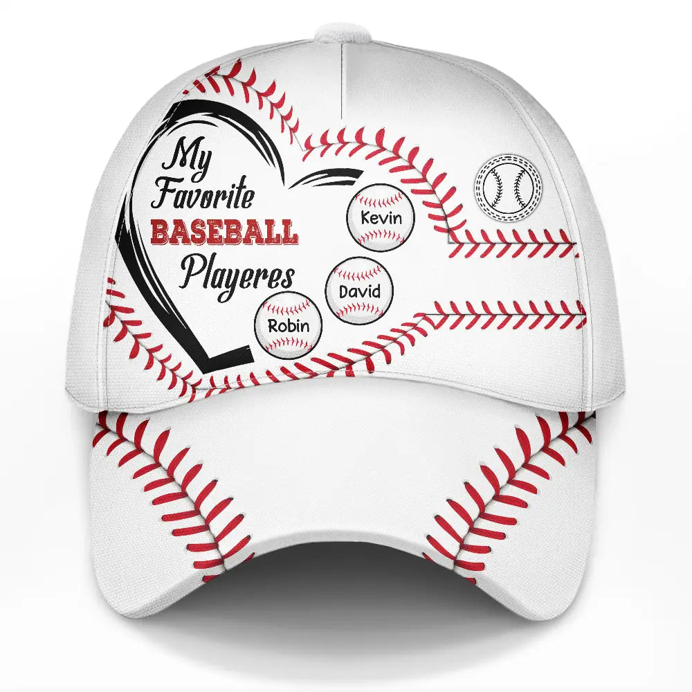My Favorite Baseball Players - Personalized Name Cap