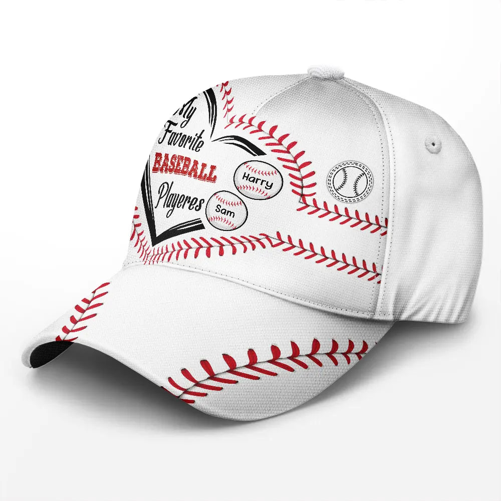 My Favorite Baseball Players - Personalized Name Cap