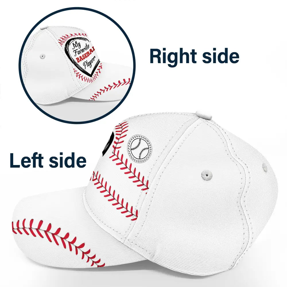 My Favorite Baseball Players - Personalized Name Cap