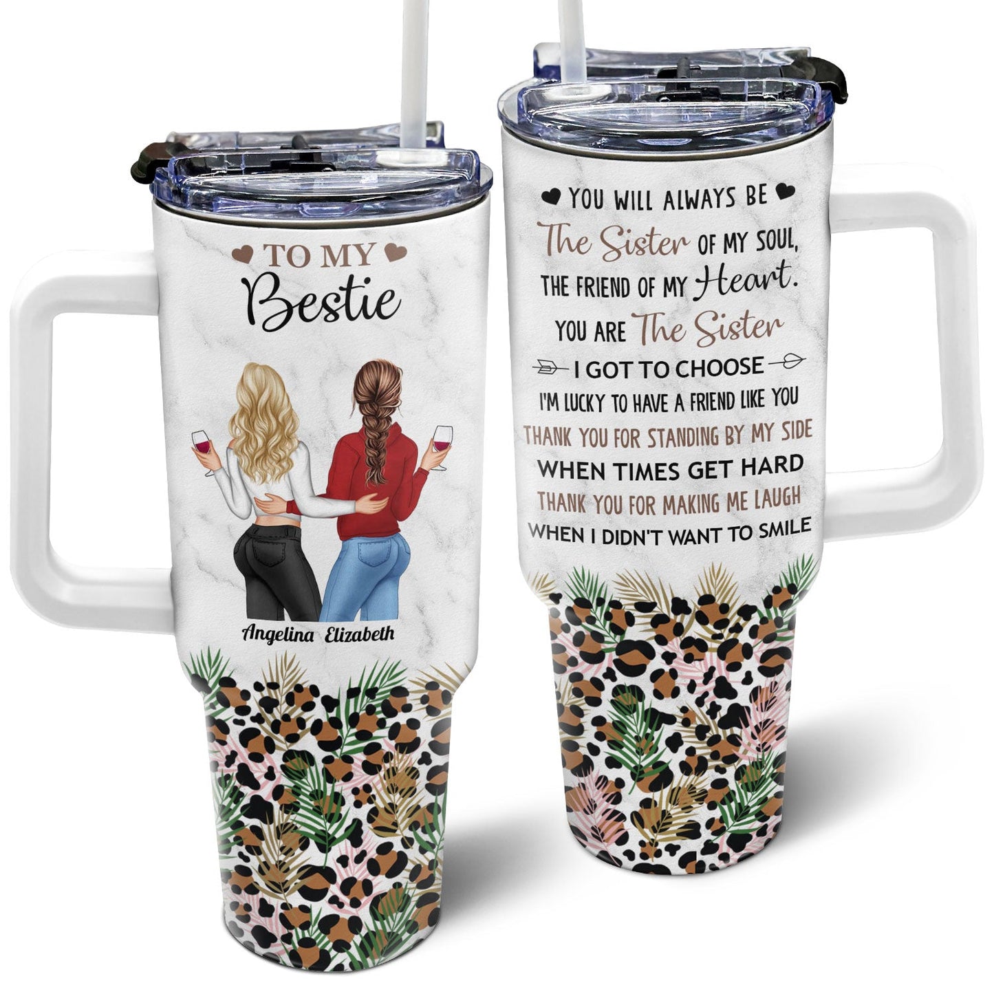 To My Bestie Personalized Tumbler - Birthday Gift To Bestie - furevermama