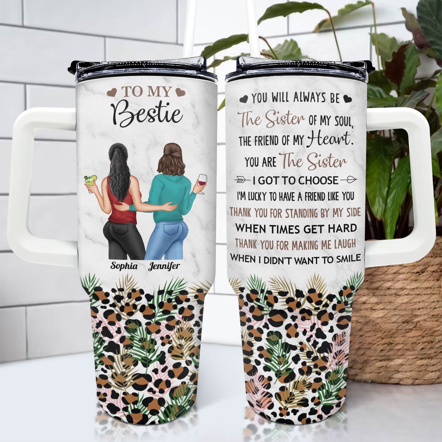 To My Bestie Personalized Tumbler - Birthday Gift To Bestie - furevermama