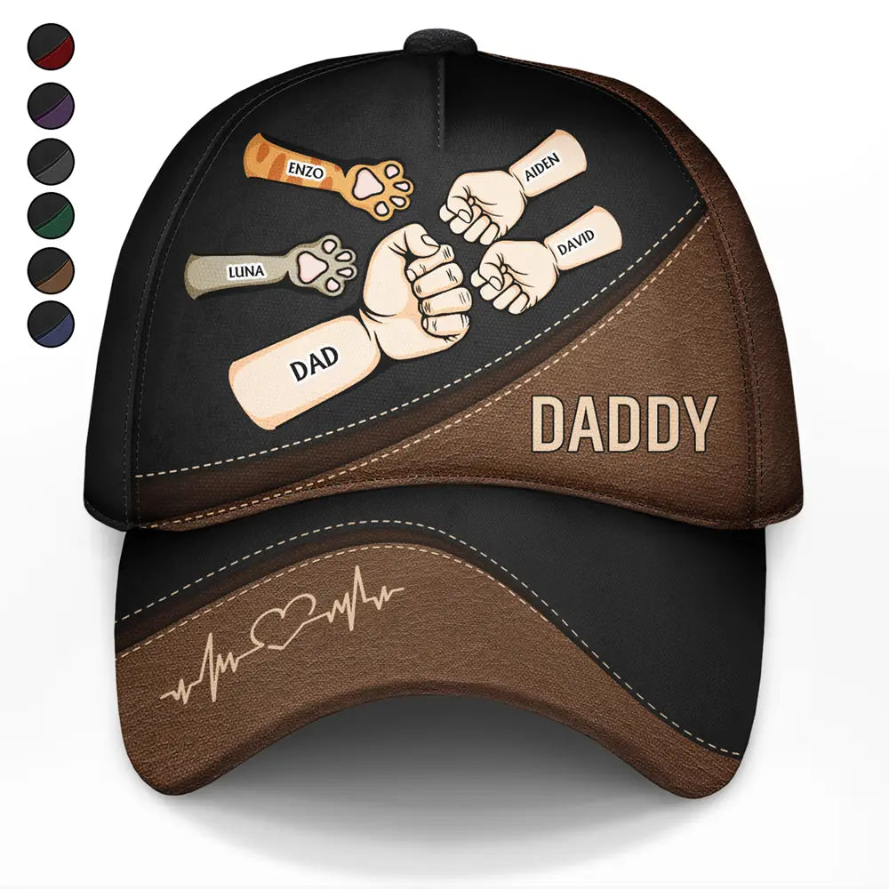 Fist Bump, Best Friends For Life - Personalized Classic Cap - Gift to Parents or Pet Lovers