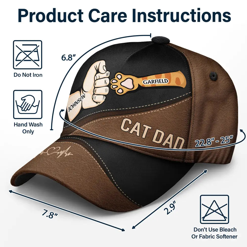 Fist Bump, Best Friends For Life - Personalized Classic Cap - Gift to Parents or Pet Lovers