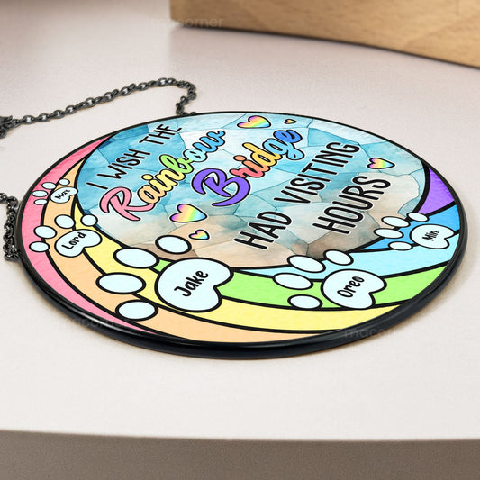 The Rainbow Bridge - Personalized Stained Glass Window Hanging Suncatcher - furevermama