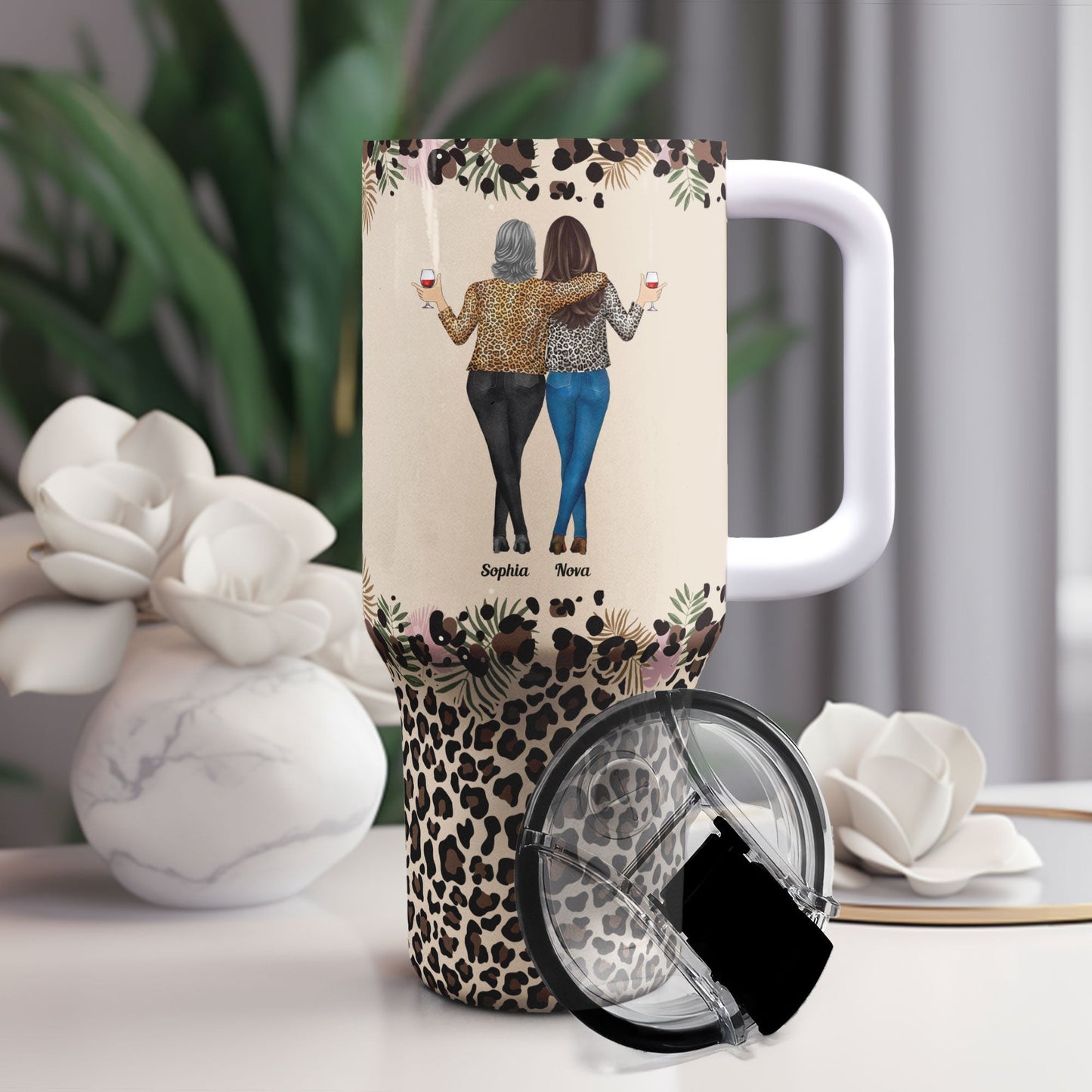 To My Daughter Whisper Back I Am The Storm - Personalized 40oz Tumbler With Straw - furevermama