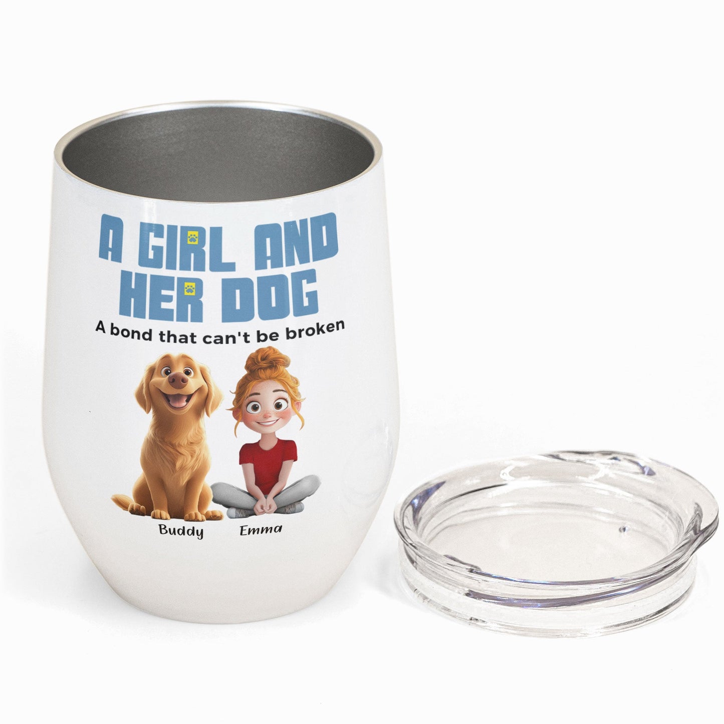 Unbreakable Bond With My Dogs - Personalized Wine Tumbler - furevermama