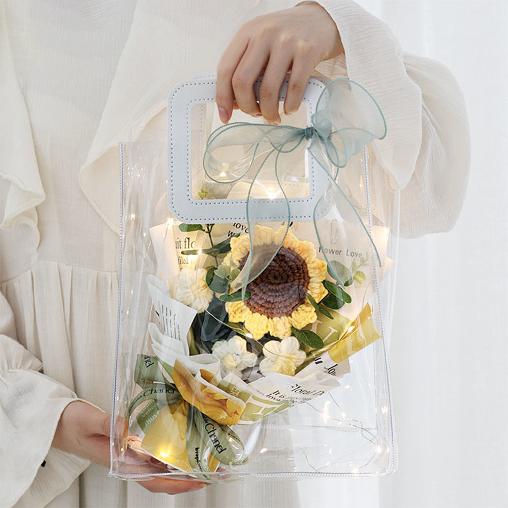 Handmade Knitted Bouquet with Light Strip