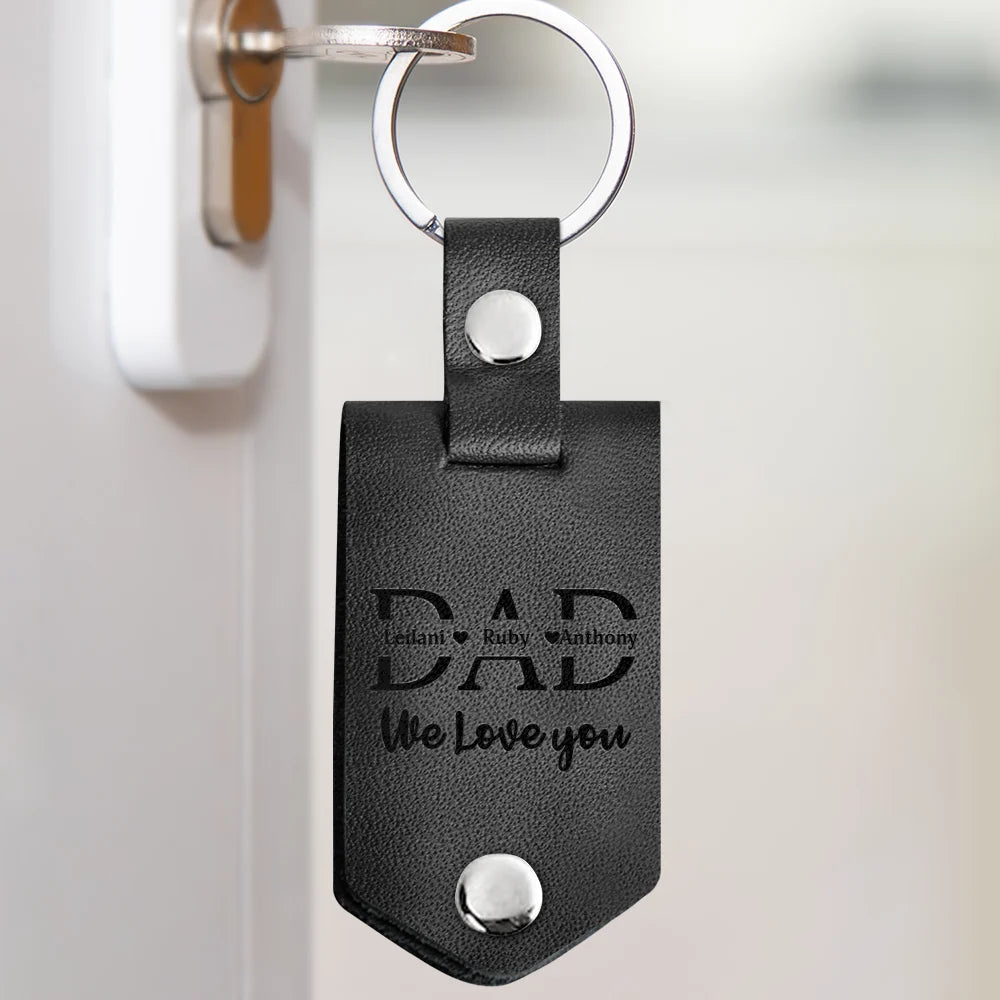Dad I Love You Drive Safe I Need You Here With Me - Custom Photo Keychain For Father, Grandpa Husband - furevermama