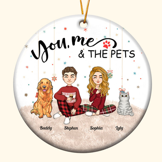 "You Me Aand The Pets" Personalized Ornament For Pet Owners - furevermama