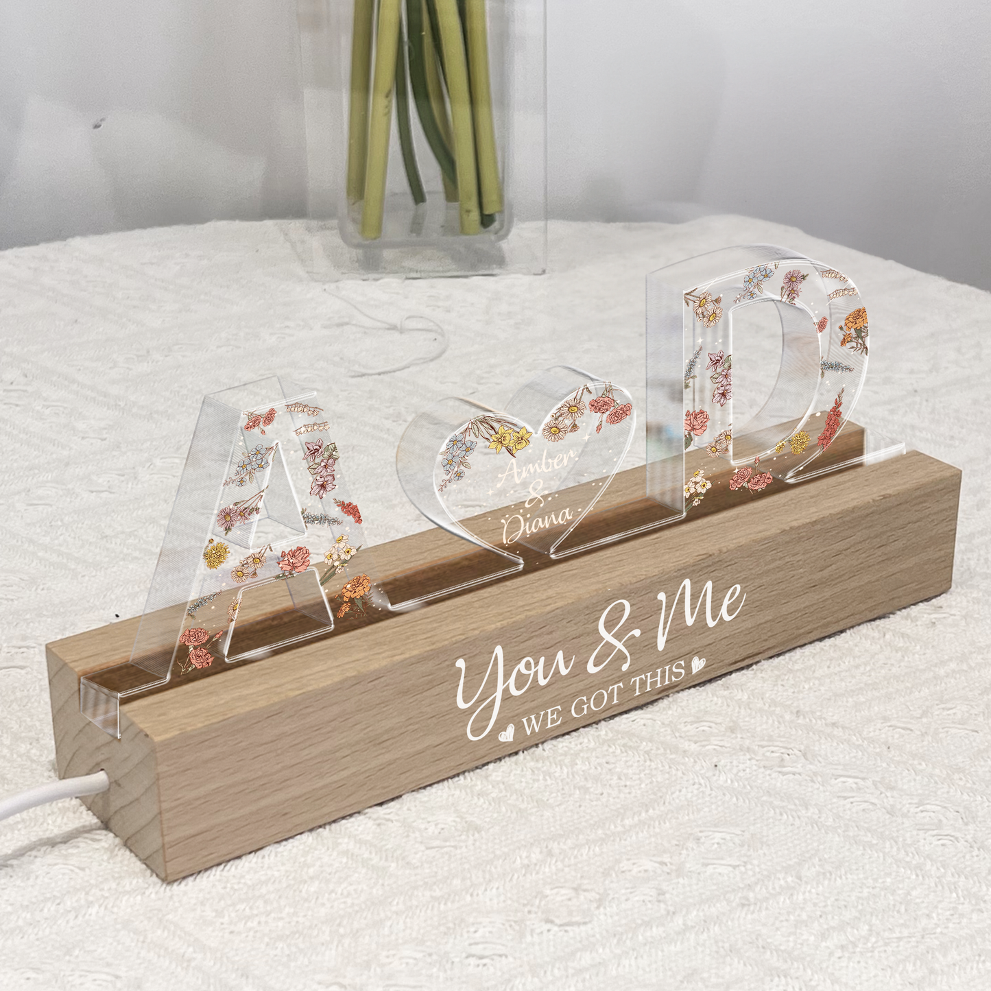 You & Me We Got This Custom Name - Personalized LED Night Light - furevermama