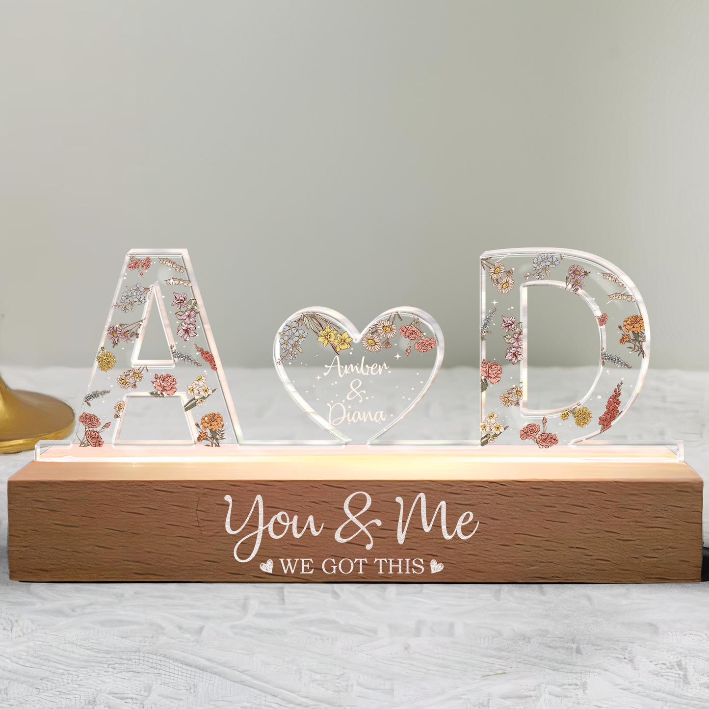 You & Me We Got This Custom Name - Personalized LED Night Light - furevermama