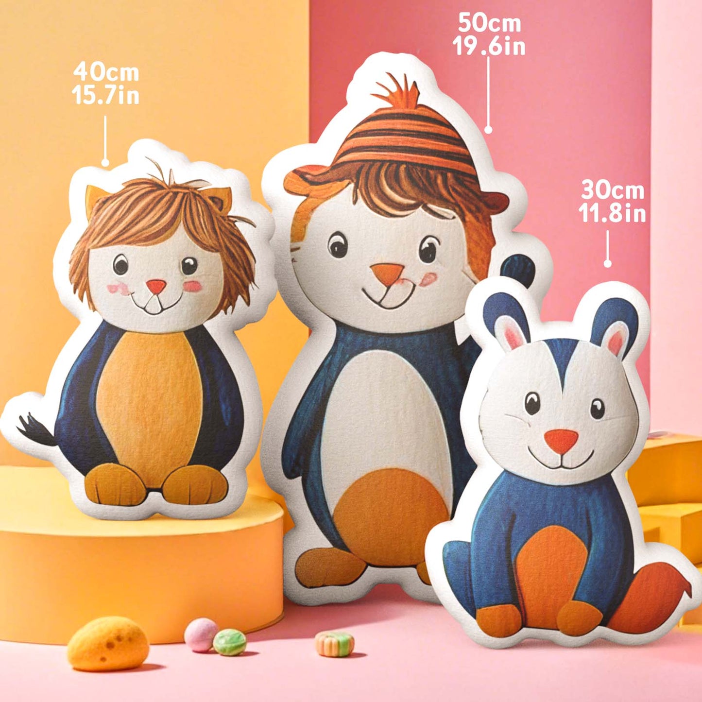 Custom Kids’ Drawing Shaped Cushion With Sound