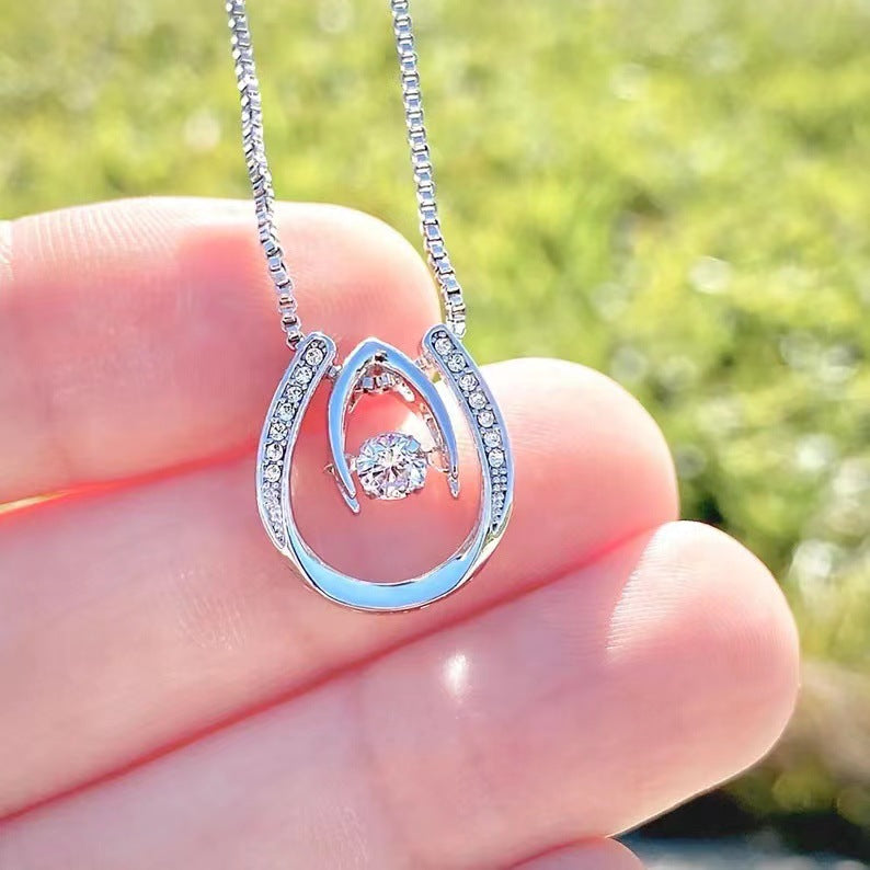Horseshoe Necklace with Gift Box - To Step Mother - furevermama
