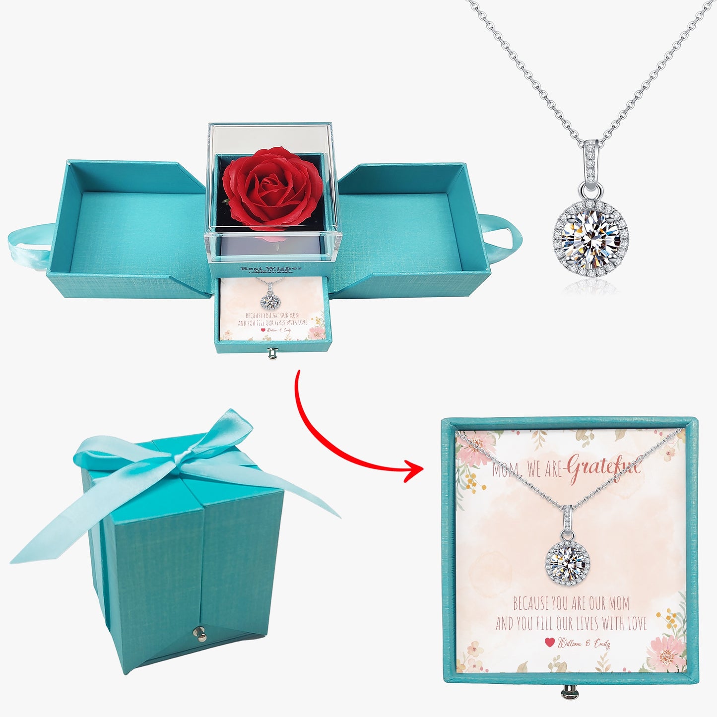 Stunning Necklace with Gift Box - To Mom - furevermama