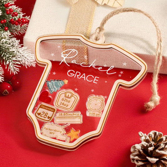 Shake Shake Baby's First Christmas 4D Ornament (For USA) - furevermama