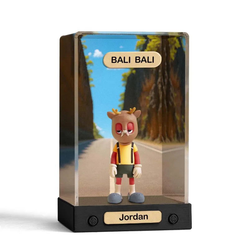 Custom Figure with Decoration Box - Human & Pet Welcome